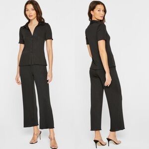 NWT Club Monaco Women’s Wide Rib Pant in Black XS